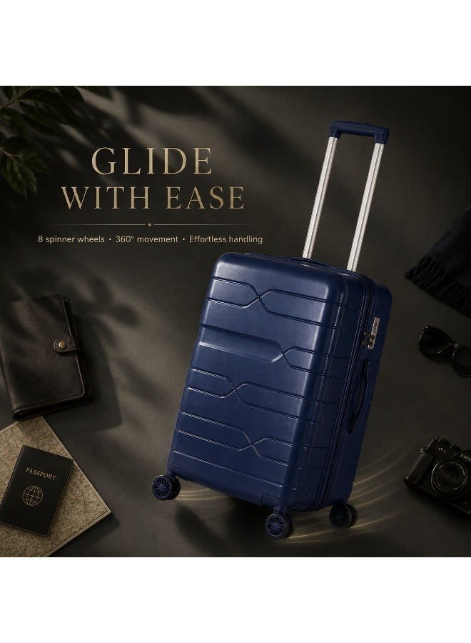 80 cm Large Hard Shell Trolley Suitcase with 360° Spinner Wheels – Durable Travel Luggage for Long Trips - Image 1