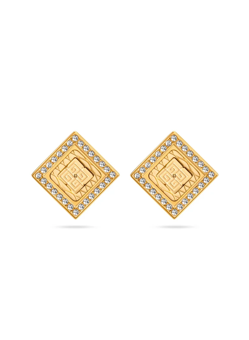 Guy Laroche Eva Gold Plated Earrings With Crystals