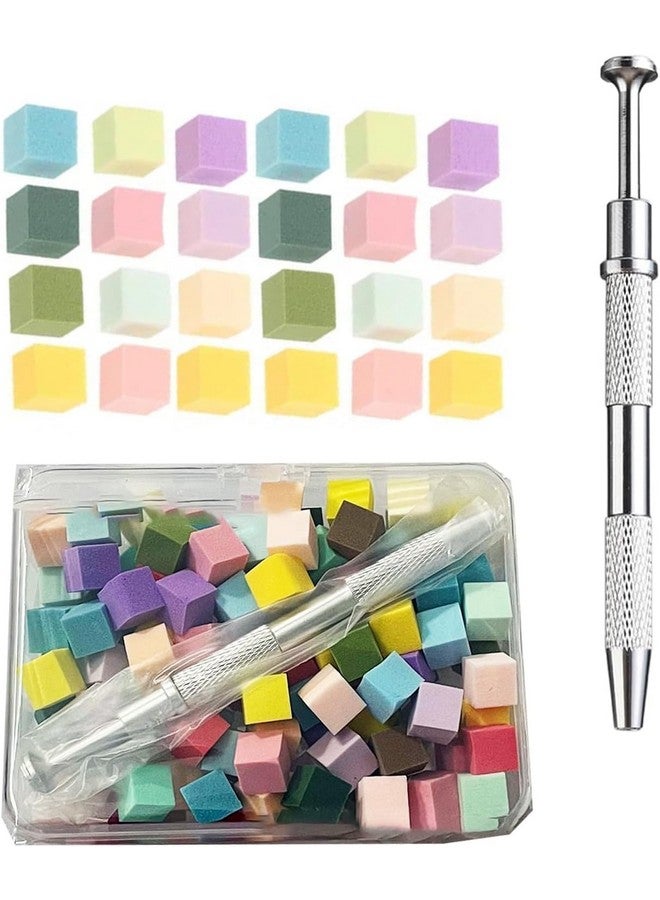 NAILWIND 4 Claws Nail Sponge Metal Grabber with 50 Pcs Mini Replaceable Nail Sponges Blocks for Ombre Nail Art, Stamping Tools Nail Art Tools Nail Accessories - Image 1