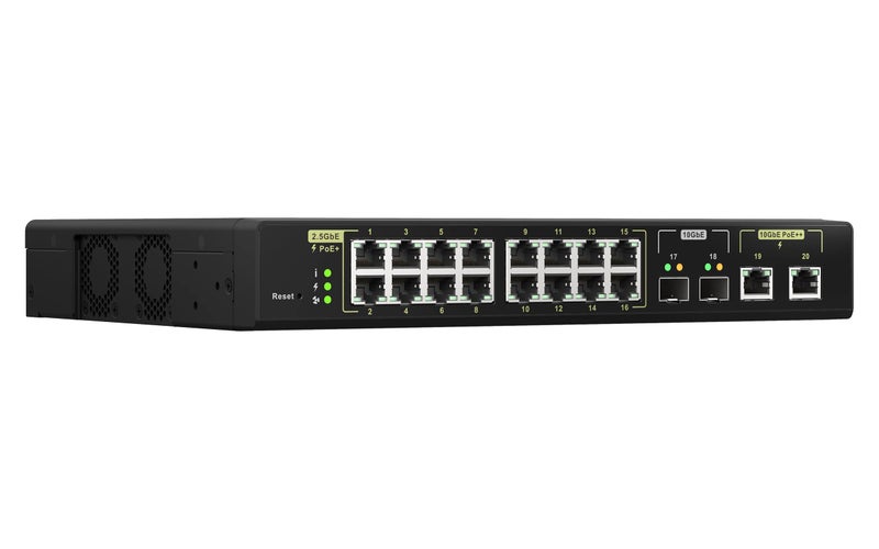 QNAP 20-Port 10GbE PoE++ and 2.5GbE PoE+ Managed Network Switch (QSW-M2116P-2T2S-US). Layer 2, Web Management - Image 4