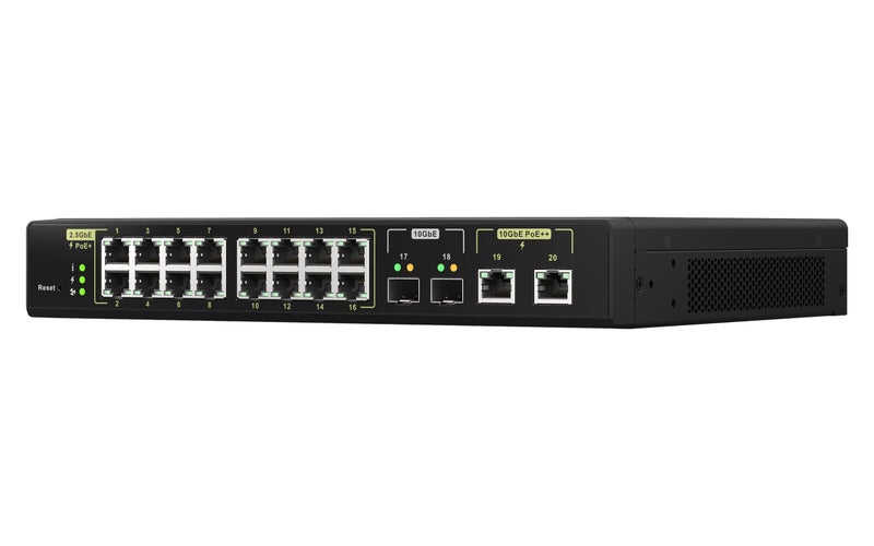 QNAP 20-Port 10GbE PoE++ and 2.5GbE PoE+ Managed Network Switch (QSW-M2116P-2T2S-US). Layer 2, Web Management - Image 5