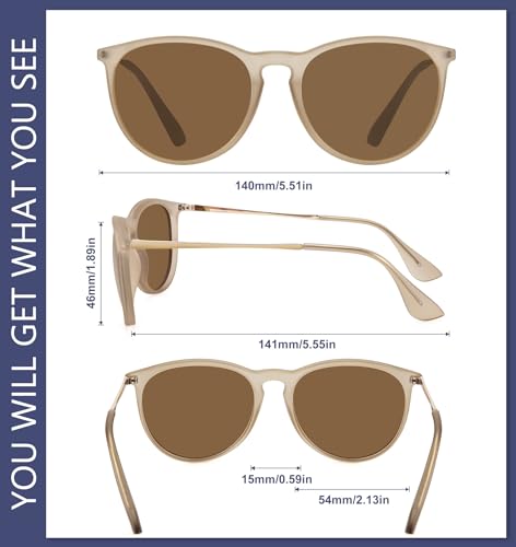 WOWSUN Retro Polarized Sunglasses Womens 2026 Trendy Round Classic Glasses - Image 5