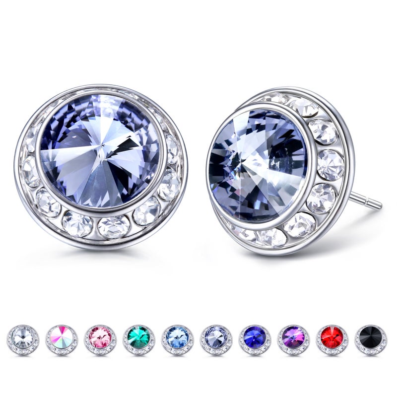 Milacolato Rhinestone Dance Competition Earrings Stage Performance Sterling Silver Earrings - Image 1