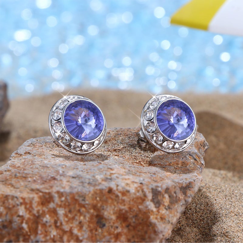 Milacolato Rhinestone Dance Competition Earrings Stage Performance Sterling Silver Earrings - Image 2