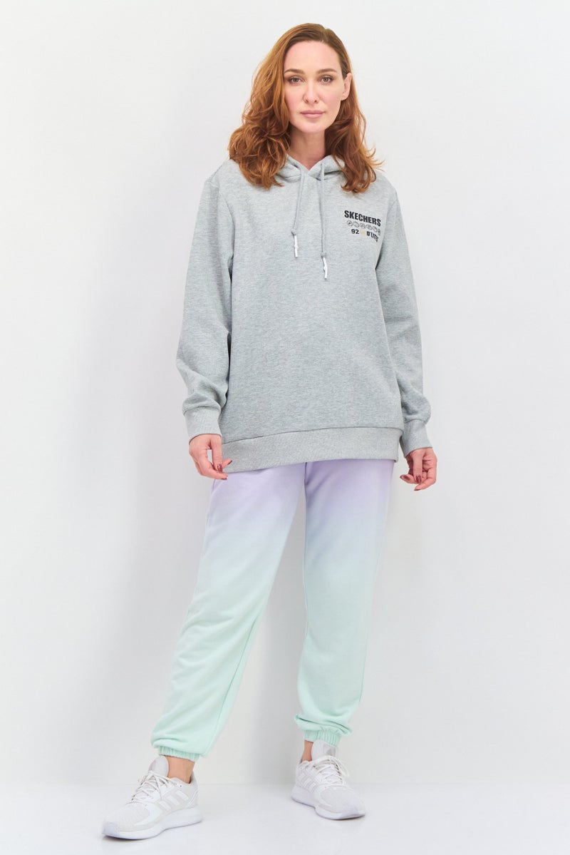 SKECHERS Women Sportswear Fit Long Sleeves Outdoor Sweatshirt, Grey  - Image 2