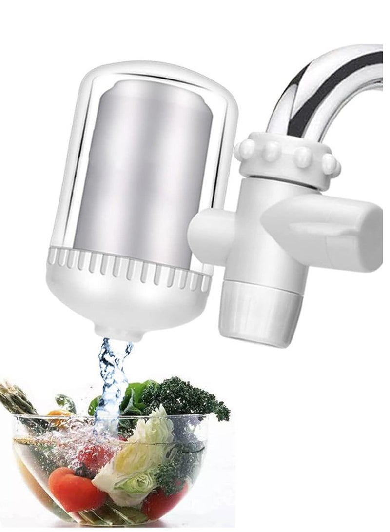 TAYRAN Faucet Water Filter with Washable Filter, Water Filter for Sink, Tap Water Filter, Faucet Mount Water Filters for Kitchen Sink, Reduces Chlorine & Bad Taste - Fits Standard Faucets - Image 1