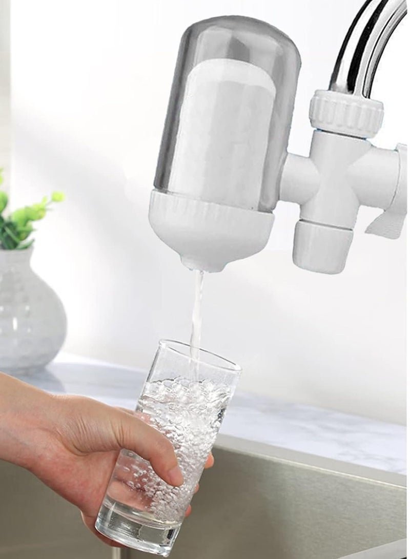 TAYRAN Faucet Water Filter with Washable Filter, Water Filter for Sink, Tap Water Filter, Faucet Mount Water Filters for Kitchen Sink, Reduces Chlorine & Bad Taste - Fits Standard Faucets - Image 2