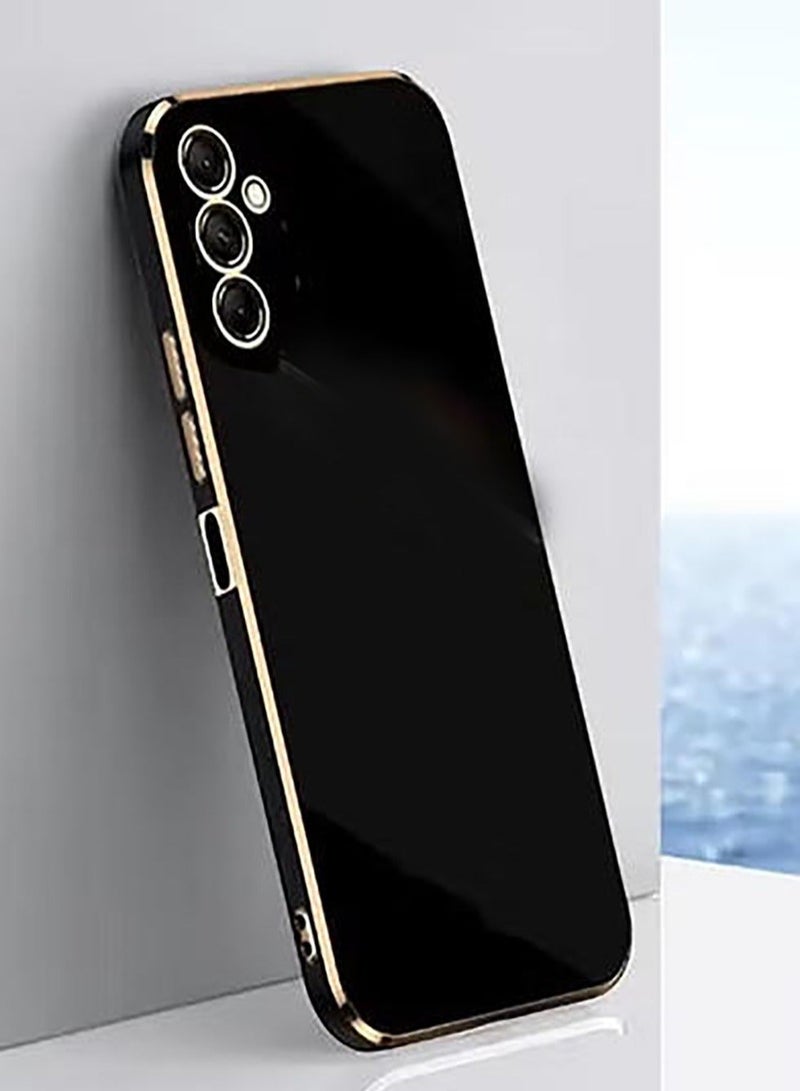 QIRG Compatible with Samsung Galaxy A16 cover, smooth veneer gold plated chrome, Black Thin and smooth shock-proof full protectionSamsung Galaxy A16 case（black） - Image 1