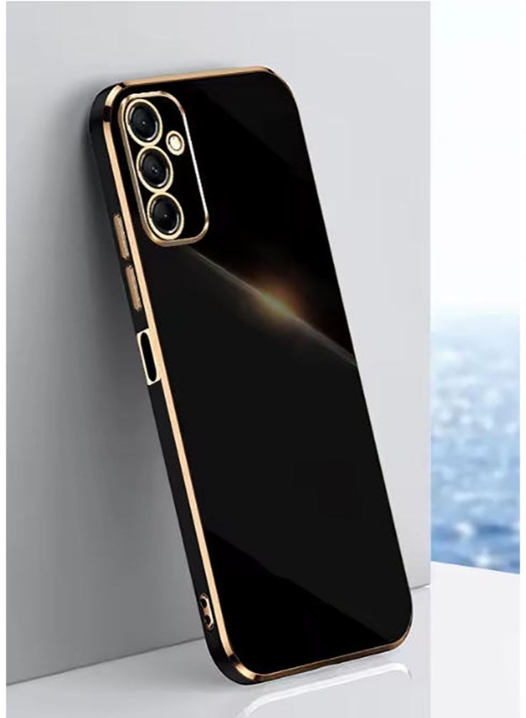 QIRG Compatible with Samsung Galaxy A16 cover, smooth veneer gold plated chrome, Black Thin and smooth shock-proof full protectionSamsung Galaxy A16 case（black） - Image 2