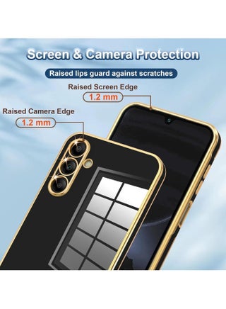Compatible with Samsung Galaxy A16 cover, smooth veneer gold plated chrome, Black Thin and smooth shock-proof full protectionSamsung Galaxy A16 case-black - view 4