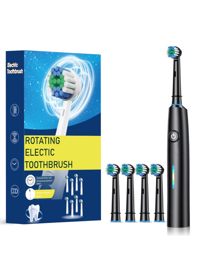 New Rotating Electric Toothbrush Rechargeable English High-end Smart Adult Soft-bristled Toothbrush