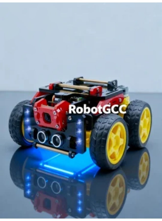 robotgcc 4WD Smart Robot Car Kit for Raspberry Pi 5 / 4B / 3B+ Robotics Platform, Python Programming AI IoT Learning System, Line Tracking Ultrasonic Obstacle Avoidance, Servo Control STEM Engineering Kit (Board Not Included) - Image 4