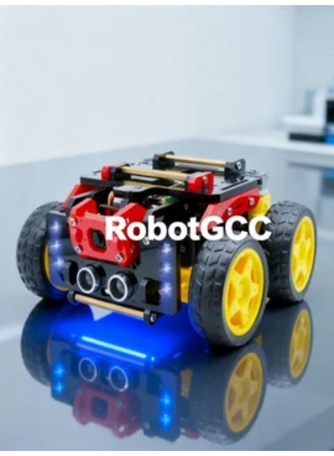robotgcc 4WD Smart Robot Car Kit for Raspberry Pi 5 / 4B / 3B+ Robotics Platform, Python Programming AI IoT Learning System, Line Tracking Ultrasonic Obstacle Avoidance, Servo Control STEM Engineering Kit (Board Not Included) - Image 3