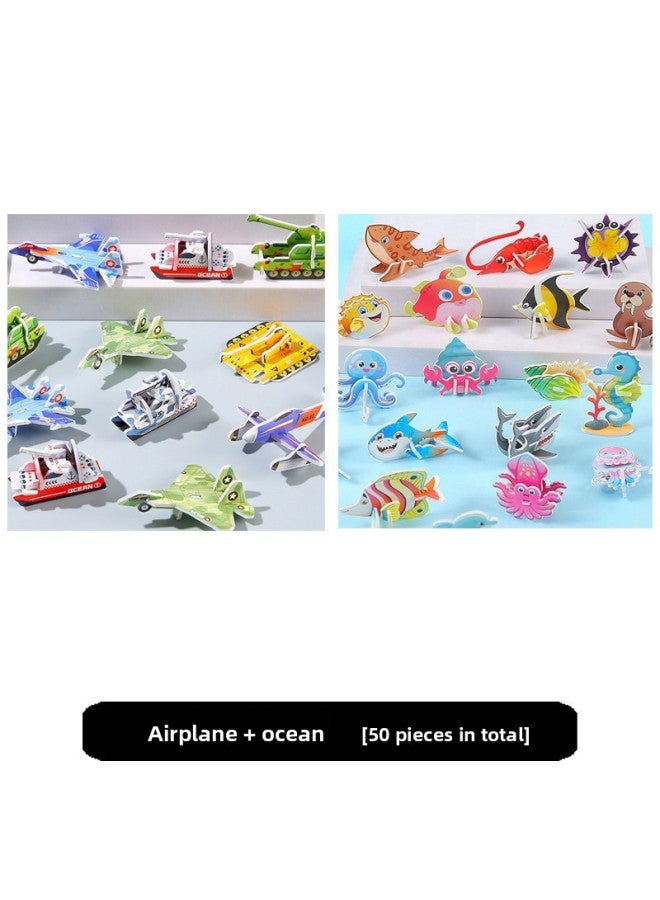 Animal Dinosaur Kindergarten Early Education DIY Toys 3D Fun Insect Handmade Assembly Three-Dimensional Puzzle Children