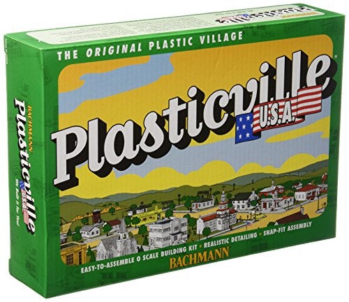Bachmann Trains - PLASTICVILLE U.S.A. BUILDINGS – CLASSIC KITS - LOG CABIN w/RUSTIC FENCE - O Scale - Image 1