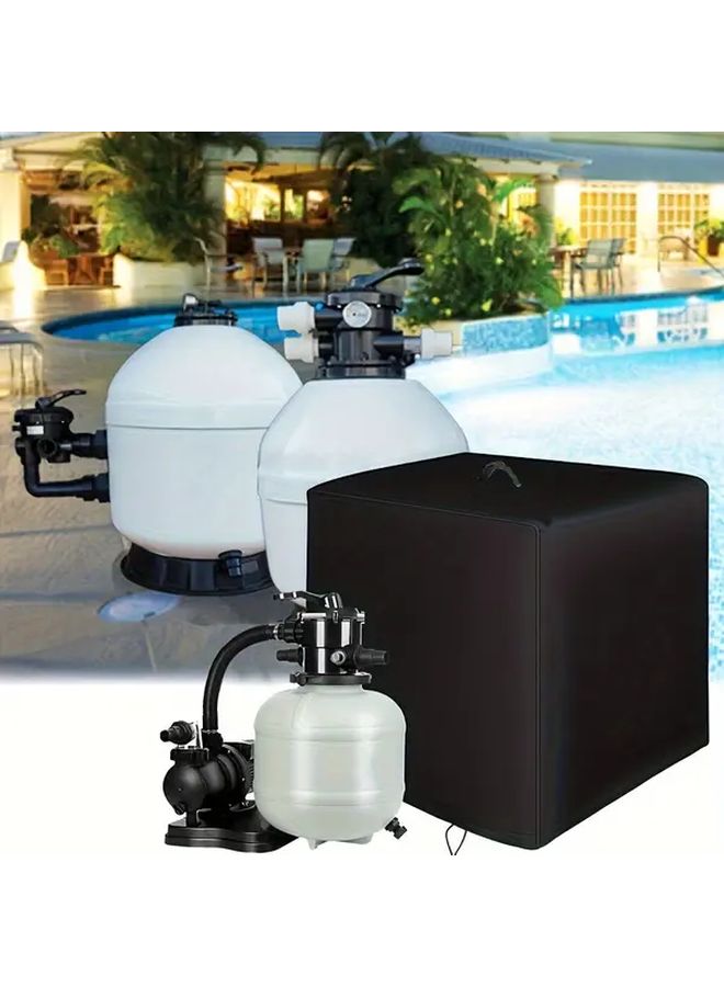 Universal Durable Pool Filter Pump Cover 21 65x19 69x24 41 Inch Outdoor Windproof UV Protection - Image 1