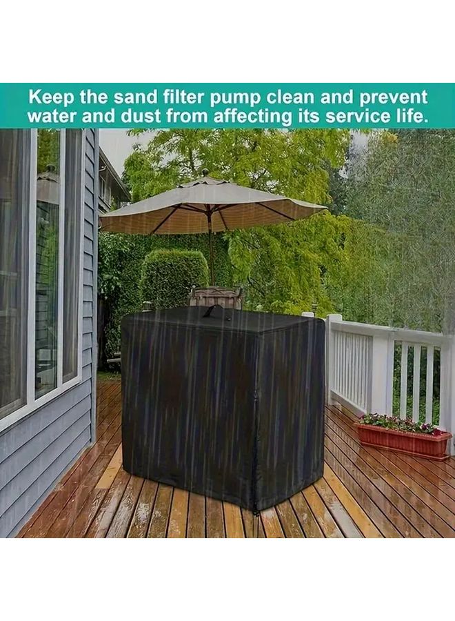 Universal Durable Pool Filter Pump Cover 21 65x19 69x24 41 Inch Outdoor Windproof UV Protection - Image 4