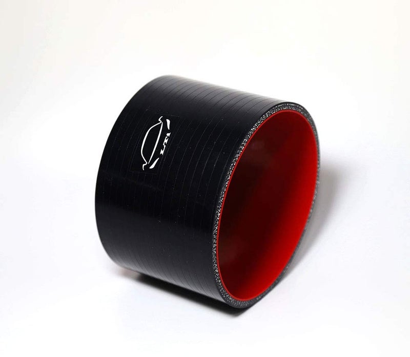 TenkeAuto High Performance 4-Ply Reinforced 4" ID Straight Coupler Silicone Hose Turbo/Intercooler/Piping (Black 4'') - Image 2