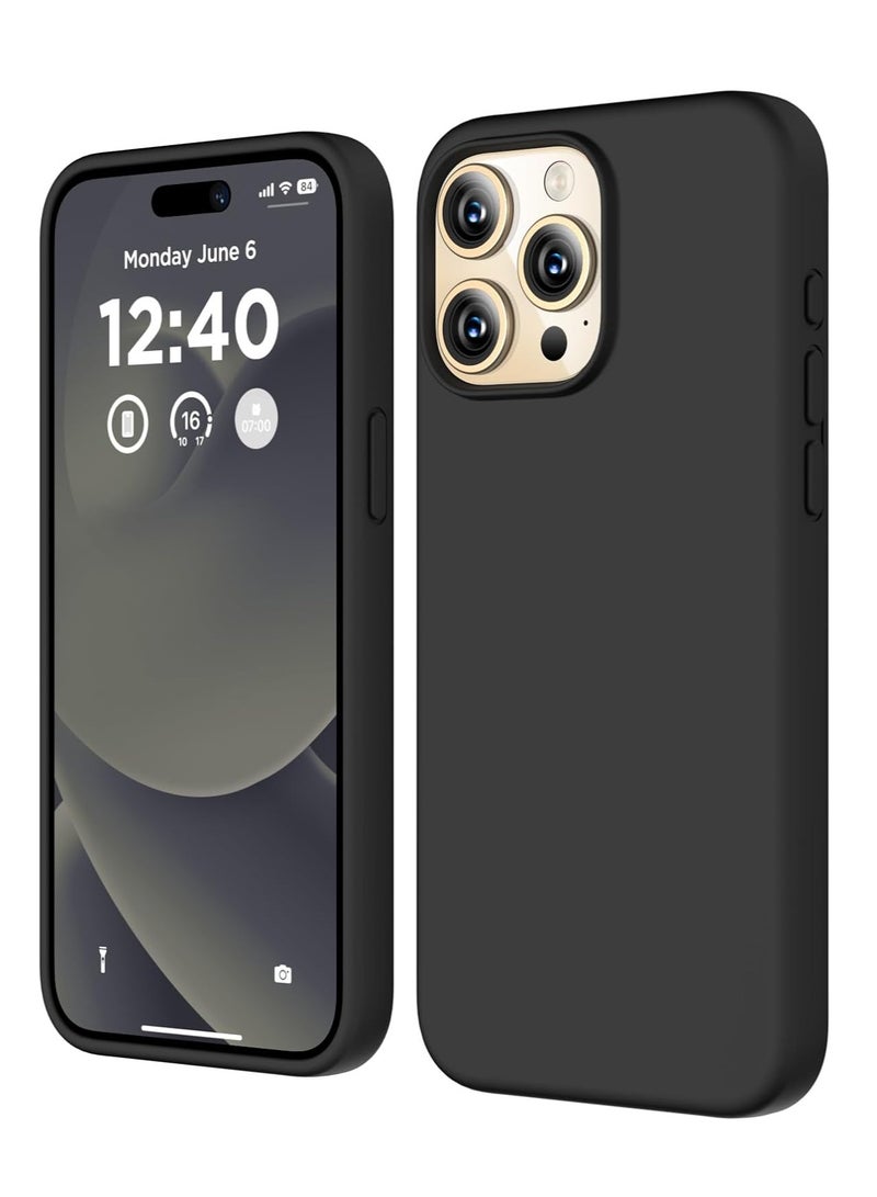 BORTONY iPhone 15 Pro Max Case Liquid Gel Silicone Soft Silky Touch Anti Scratch Shockproof Cover Protective Phone Case for iPhone 15 Pro Max 6.7 Inch - Image 1