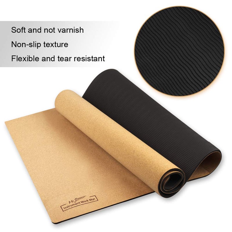 Mr.Power Guitar Work Mat 41 x 17 inch Instrument Work Mat Guitar Cleaning Luthier Tool Suitable for Guitar, Bass, Banjo, Mandolin, Ukulele etc. - Image 2