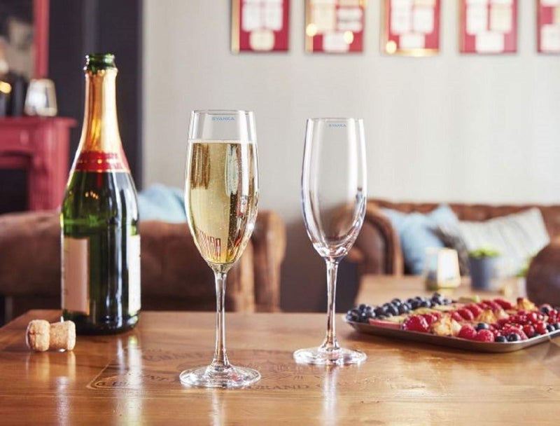 SYANKA Premium Champagne Flutes Wine Glasses Set of 6, 170 ML, Ideal for Champagne, White or Red Wine Glass, Cocktail - Image 2