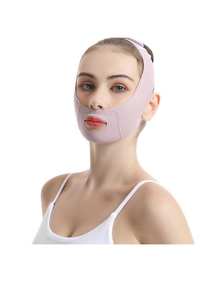 JZS Facial Lifting Belt, V Line Mask Facial Slimming Strap Double Chin Reducer Chin Up Reusable V Shaped Slimming Face Mask Facial Lifting Mask(Purple)