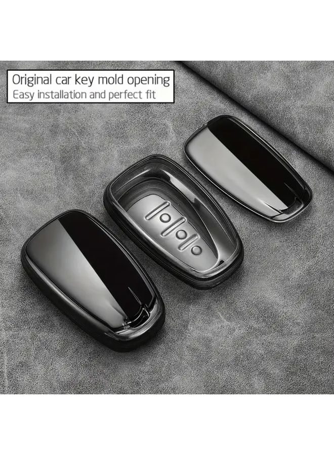 Transparent Black Car Key Case With Round Ring Bucket For Chevrolet Models - Image 3