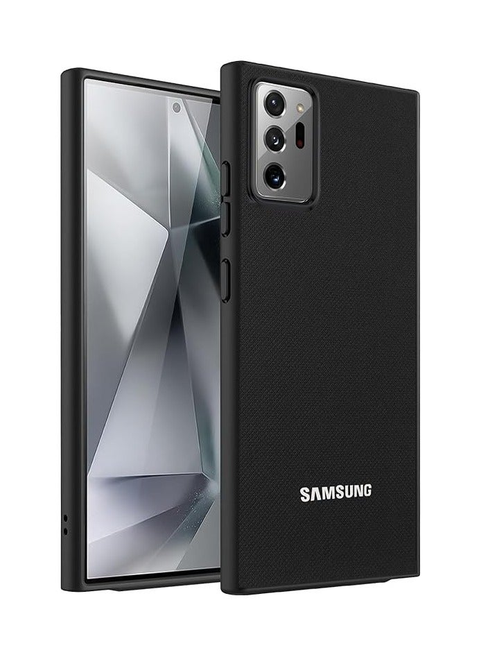 Compatible with Samsung Galaxy Note 20 Ultra Case Dual Layer Heavy Duty Cell Phone Protective Cover Shockproof Rugged with Non-Slip Textured - Black