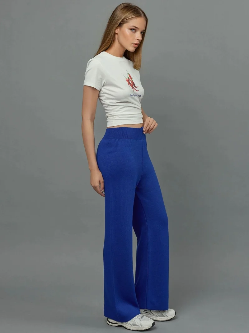 MY FASHION MY FASHION Textured Knit Pull-On Pants