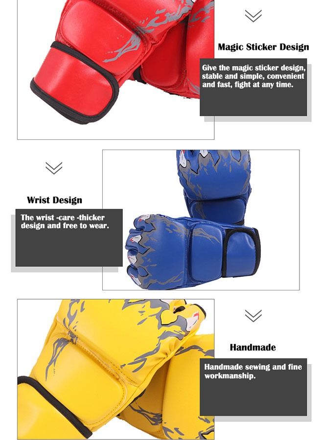 ZCM-HAPPY 1 Pair Of Half-finger Professional Boxing Gloves, Suitable For Sanda Fighting Training  - Image 2