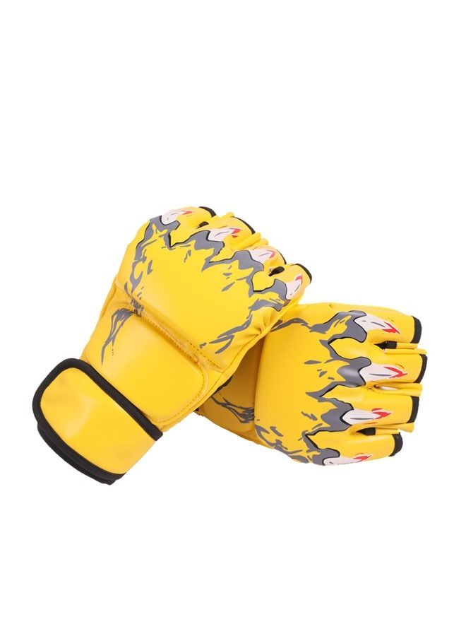 ZCM-HAPPY 1 Pair Of Half-finger Professional Boxing Gloves, Suitable For Sanda Fighting Training  - Image 1