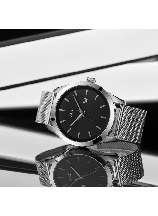 زنك ساعة زينك للرجال من الفولاذ المقاوم للصدأ فضي | ZK133G1MS-26 - Image 4