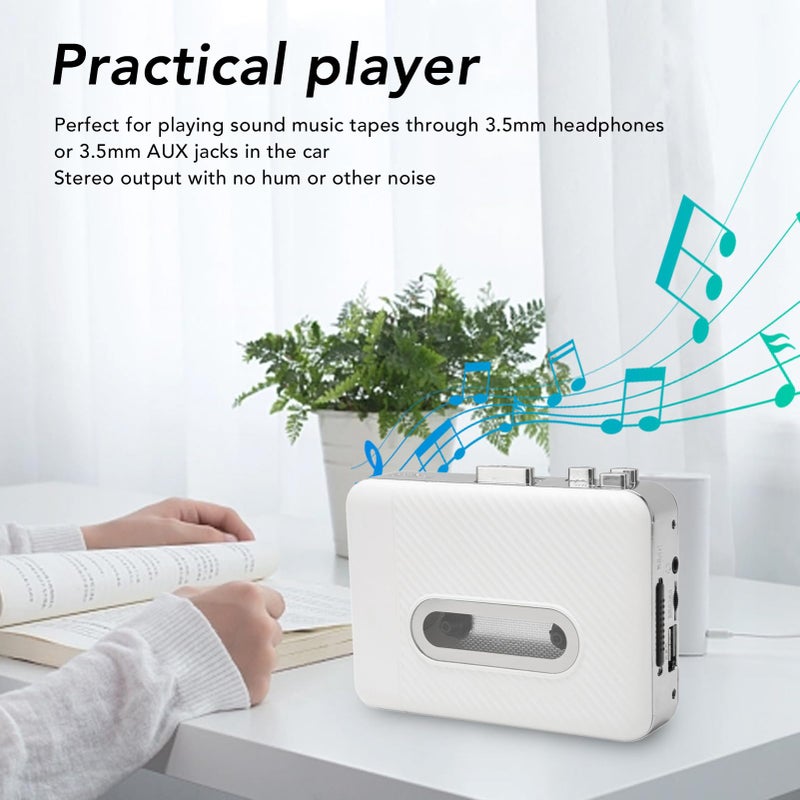 محول شرائط كاسيت رجعي إلى MP3 مع مشغل USB وسماعات محمولة للسفر 4 4x1 2x3 5 بوصة - Image 3