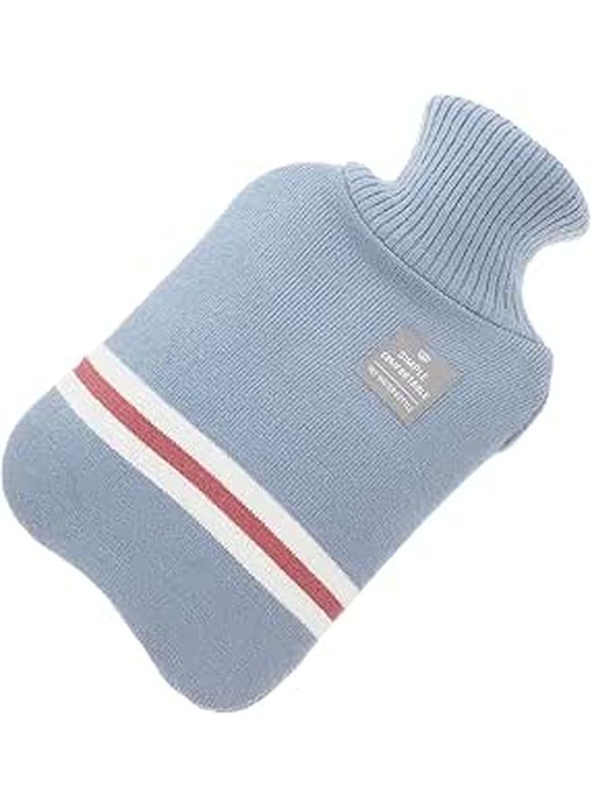 Knitted Hot Water Bottle 1000ml Portable Hand Warmer for Travel Relief - Image 1