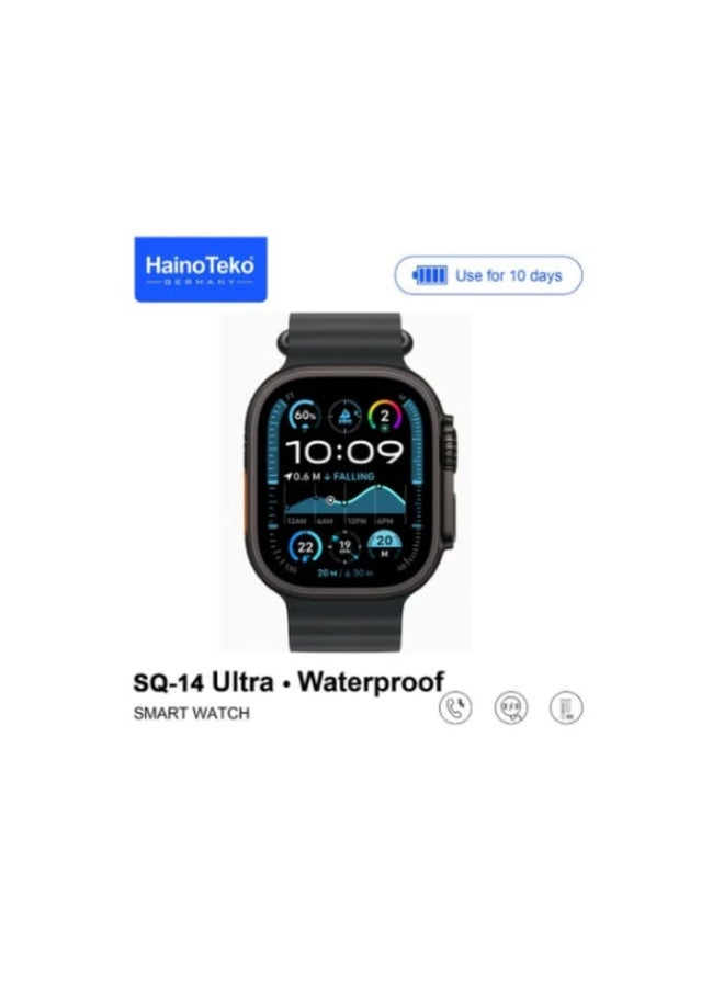 Haino Teko Advanced HainoTeko SQ-14 Ultra Waterproof Smartwatch with Long Battery Backup and Multi Strap Options With 3 Interchangeable Straps - Image 2