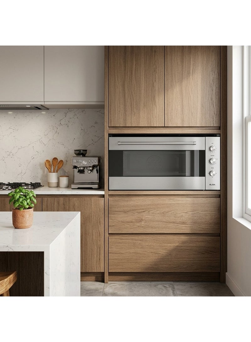 Elba Built-In Gas oven 90 cm fan gas oven with 7 functions, 74 liters, Stainless steel-109-52XN (Made in Italy) - Image 5