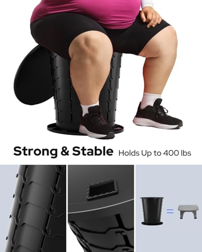 LuckyNov Height Adjustable Portable Folding Toilet for Camping, Adults & Kids, 400 lbs Capacity | Compact Travel Toilet with Lid, Waste Bags & Gel Packs | Outdoor, RV, Hiking, Emergency Potty - Image 3