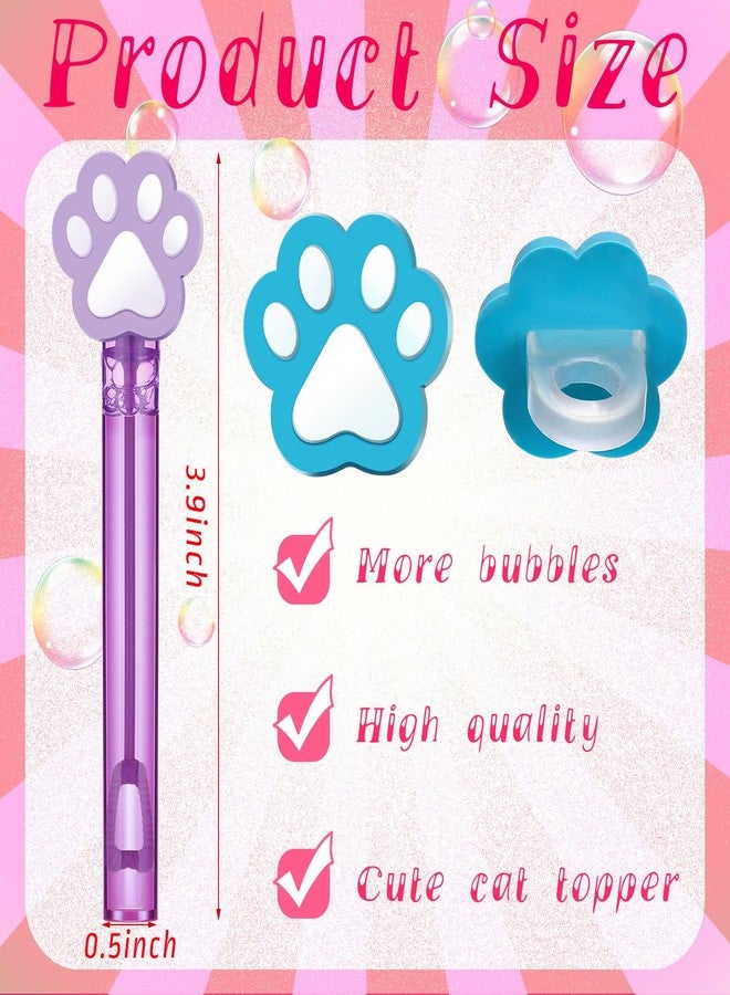Leitee 36 Pieces Paw Print Bubble Wands Blue Puppy Dog Party Favors Mini Daisy Bubble Wands 5 Styles for Blue Dog Theme Birthday Party Decorations Filler Goodie Bags Stuffer Gifts - Image 2