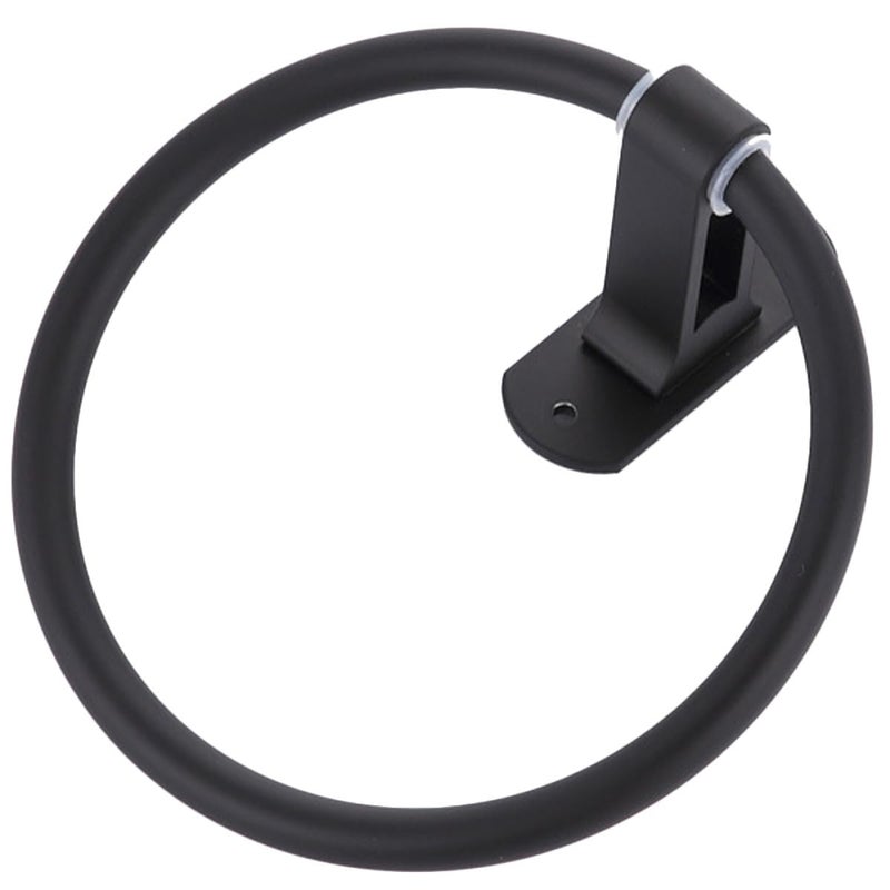 Matte Black Aluminum Wall Mounted Towel Ring Holder For Bathroom And Kitchen - Image 2