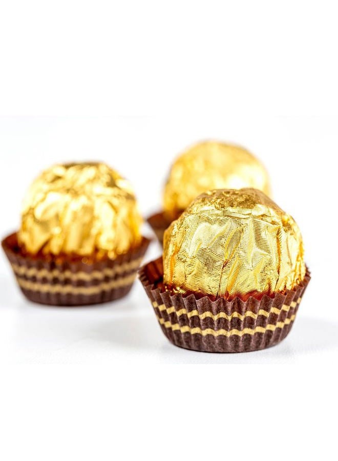 100PCS Foil Candy Wrappers, 4 x 4 Inch Square Aluminium Foil Wrappers for DIY Candies, Chocolate, Cake (Gold) - Image 3