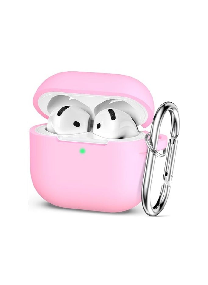 wexon Protective Shockproof Silicone Case Cover for Apple AirPods 4 Generation Pink  - Image 1