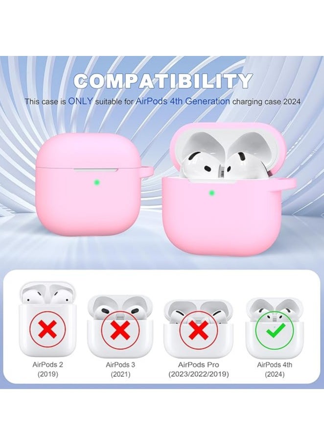 wexon Protective Shockproof Silicone Case Cover for Apple AirPods 4 Generation Pink  - Image 3