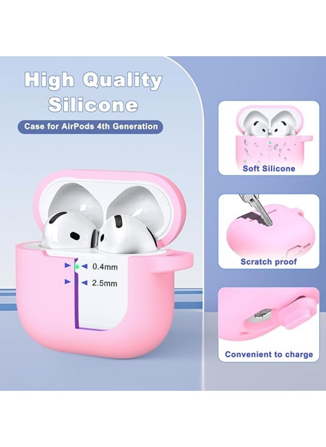 wexon Protective Shockproof Silicone Case Cover for Apple AirPods 4 Generation Pink  - Image 4