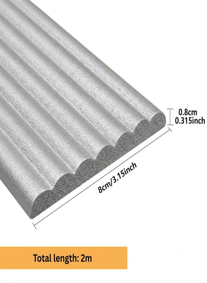 DANSR Baby Safety Corner Protector for Sharp Edges, Extra Thick Soft Foam Edge Guard Strip 2 Meter, Table Corner Protectors for Kids, Child Proof Furniture Edge Bumper for Desk, Cabinet, Wall, Grey - Image 2