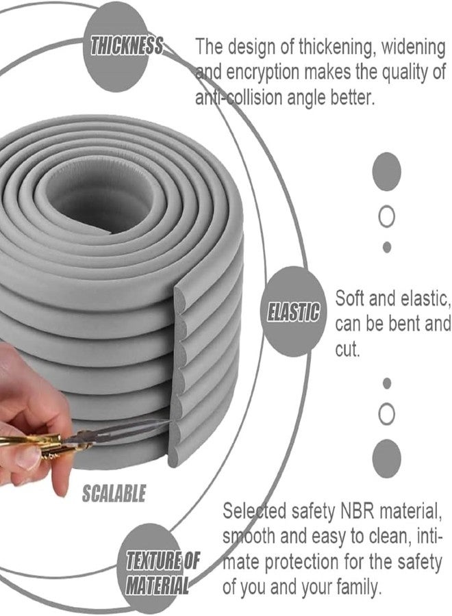 DANSR Baby Safety Corner Protector for Sharp Edges, Extra Thick Soft Foam Edge Guard Strip 2 Meter, Table Corner Protectors for Kids, Child Proof Furniture Edge Bumper for Desk, Cabinet, Wall, Grey - Image 5