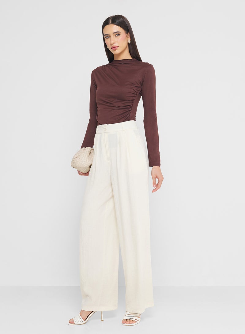 FYOR White Wide-Leg High-Waisted Pants - Image 4