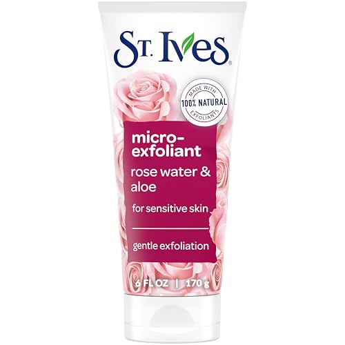 St. Ives Gentle Smoothing Face Scrub Our Gentlest Scrub Yet Rose Water and Aloe Vera Made with 100 percent Natural Exfoliants, Paraben Free, Oil-Free, Dermatologist Tested 6 oz - Image 1