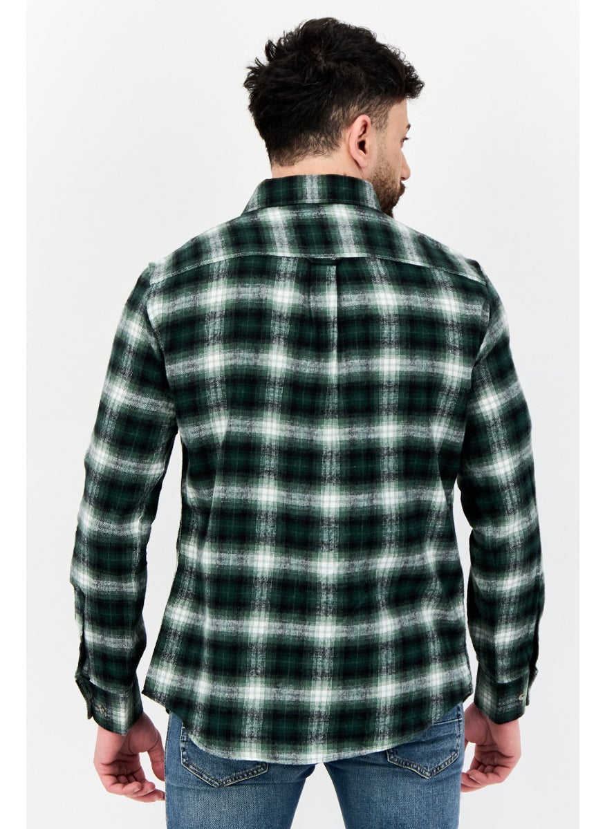 Chaps Men Regular Fit Plaid Long Sleeve Casual Shirts, Multicolor  - Image 2
