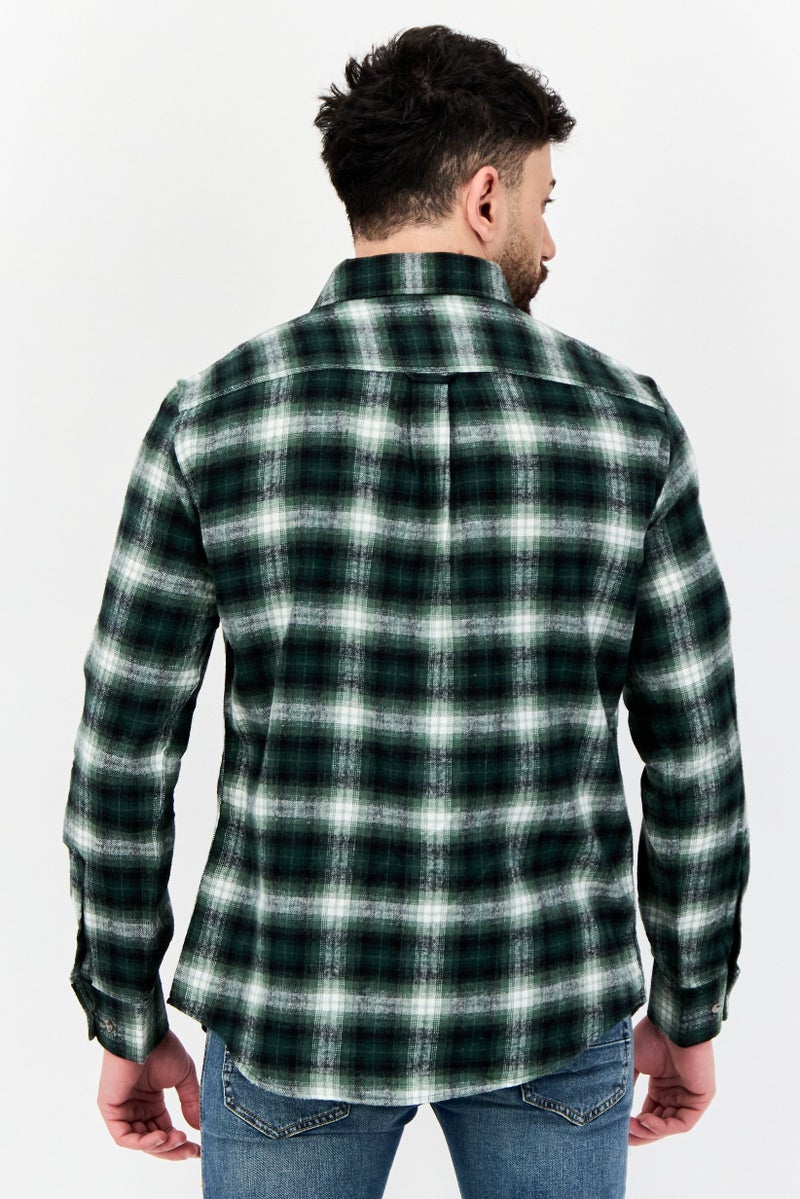 Chaps Men Regular Fit Plaid Long Sleeve Casual Shirts, Multicolor - Image 2