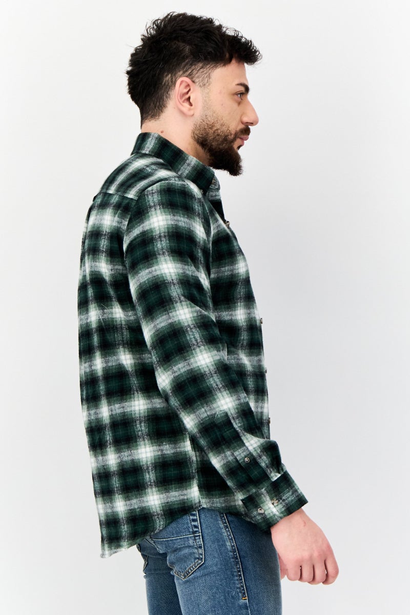 Chaps Men Regular Fit Plaid Long Sleeve Casual Shirts, Multicolor - Image 4